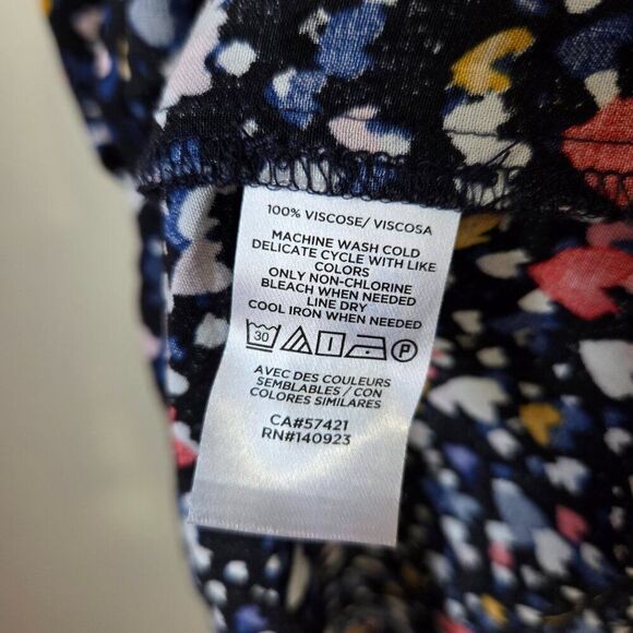 EUC LOFT HEARTS PRINT COLORFUL TOP BABYDOLL STYLE SIZE SMALL - Picture 13 of 16